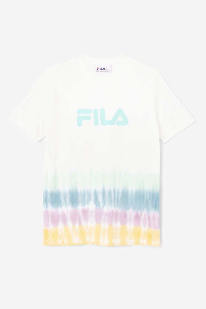 Fila Tričko Damske Alivia Tie Dye Biele - ABMLF3471